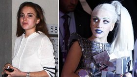 Lindsay Lohan vypadala po noci s Lady Gaga vyčerpaně