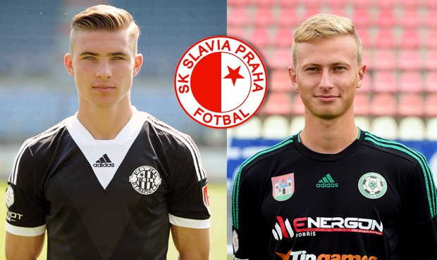 Fotbalová Slavia přivedla Zdeňka Linharta z Českých Budějovic (vlevo) a Antonína Baráka z Příbrami