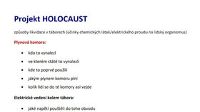 Zadání projektu Holocaust pro 9. třídu