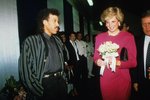 Lionel Richie a princezna Diana po koncertu pořádaným jejím fondem