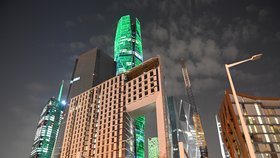 Lipavský v Saúdské Arábii: finanční distrikt v Rijádu (23.5.2023)
