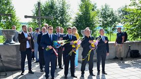 Ministr zahraničí Jan Lipavský ve Zborově uctil památku československých legionářů (11. sprna 2025).
