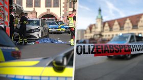 V Lipsku najelo auto do davu lidí, dva lidé zemřeli a dva utrpěli zranění