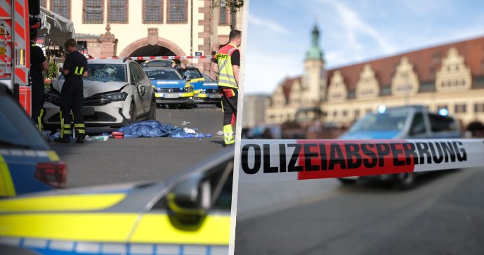 V Lipsku najelo auto do davu lidí, dva lidé zemřeli a dva utrpěli zranění