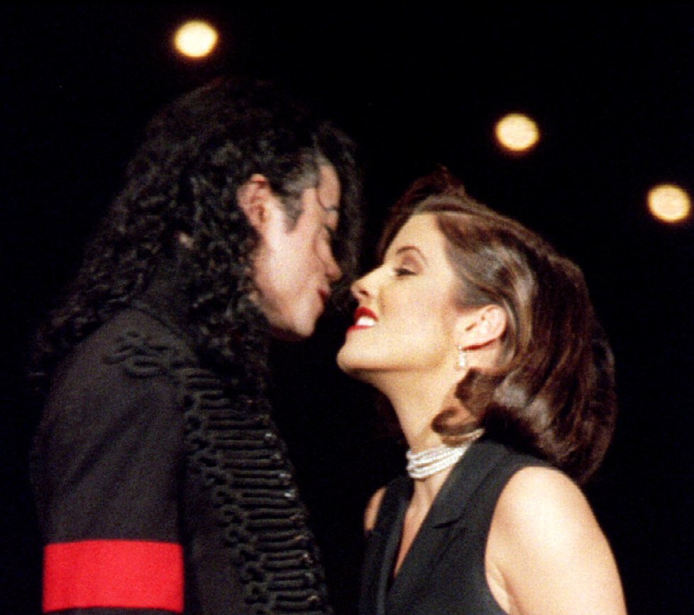 Lisa Marie Presley a jeden z jejích manželů Michael Jackson