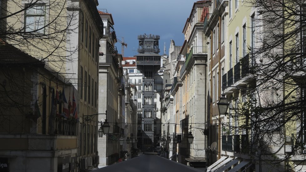 Výtah Santa Justa (Elevador de Santa Just) z roku 1902.