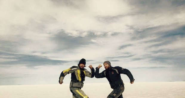 Pavel s Honzou na severním pólu