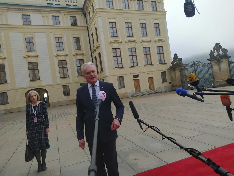 Litevský prezident Gitanas Nauséda na zasedání Evropské rady v Praze (7. 10. 2022).