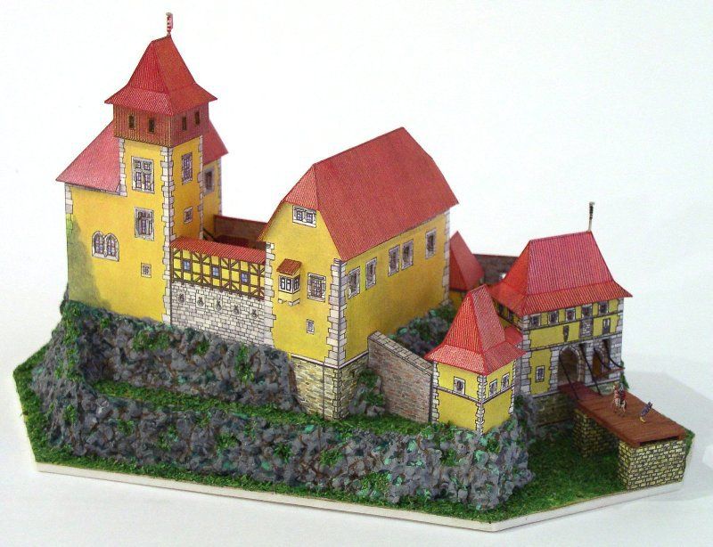 Vystřihovánka hradu Litice z časopisu ABC