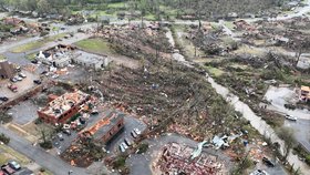 Little Rock v americkém Arkansasu zasáho tornádo (31.3.2023)