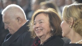 Livia Klausová během druhé inaugurace Miloše Zemana