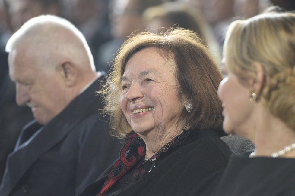 Livia Klausová během druhé inaugurace Miloše Zemana