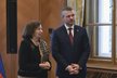 Livia Klausová coby velvyslankyně během návštěvy slovenského premiéra Pellegriniho v Praze
