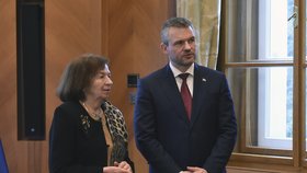 Livia Klausová coby velvyslankyně během návštěvy slovenského premiéra Pellegriniho v Praze