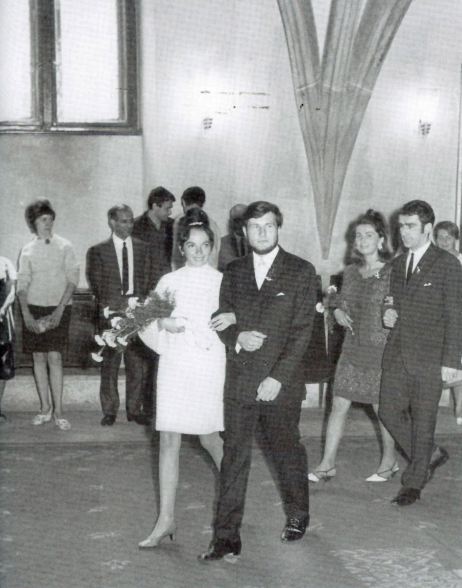 Svatba na Novoměstské radnici 31. července 1968.