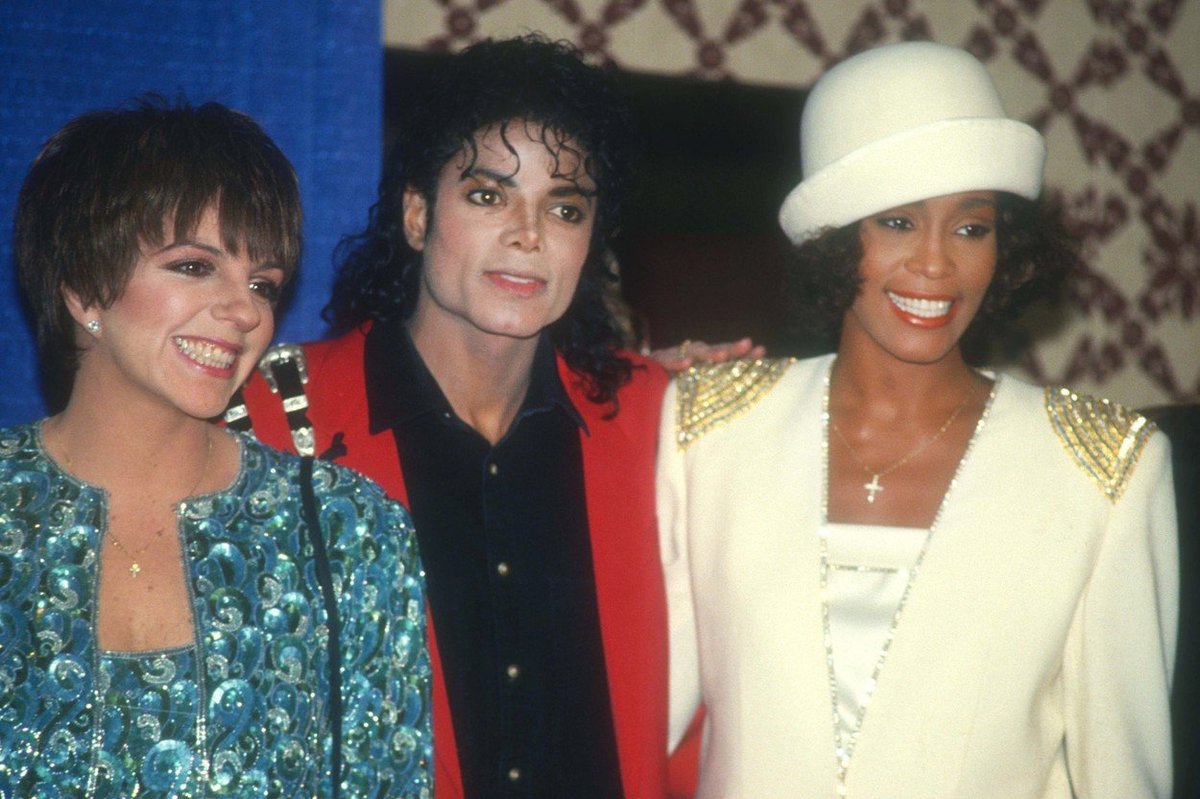 Liza Minnelli s Michaelem Jacksonem a Whitney Houston