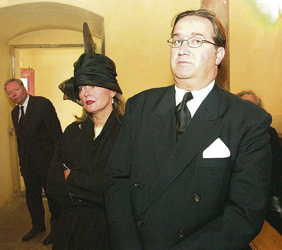 Jiří Lobkowicz se svou první ženou Bettinou