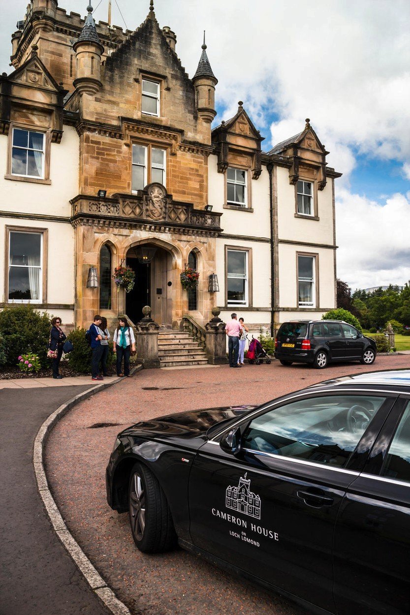 Luxusní hotel Cameron House u skotského jezera Loch Lomond