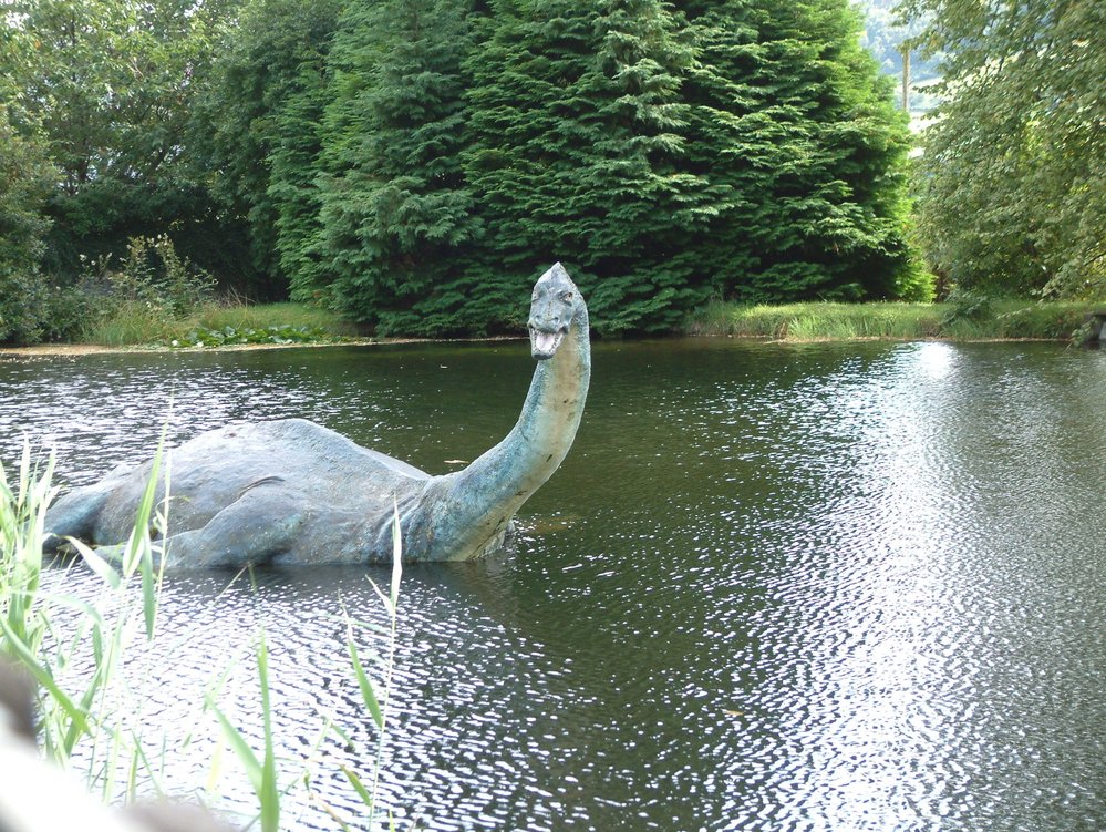 Údajná podobna Nessie, bájné příšery ze skotského sladkovodního jezera Loch Ness.