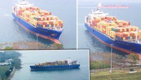 V Hongkongu došlo k velké nehodě. Dvousetmetrová nákladní loď najela na pobřeží.