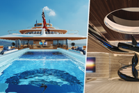 Luxus pro nejbohatší z bohatých: Superjachta má skleněný bazén, wellness i plážový klub!