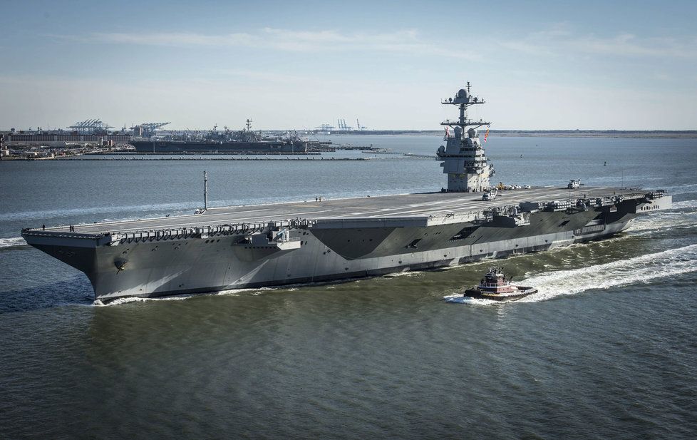 Válečná loď USS Gerald R. Ford je to nejmodernější a nejdražší, co má americké námořnictvo k dispozici.