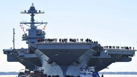 Válečná loď USS Gerald R. Ford je to nejmodernější a nejdražší, co má americké námořnictvo k dispozici.