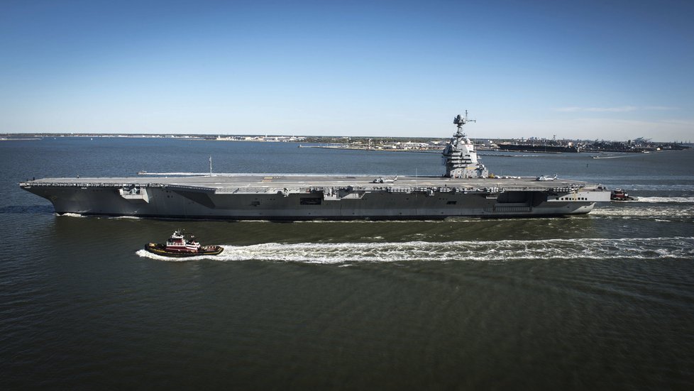 Válečná loď USS Gerald R. Ford je to nejmodernější a nejdražší, co má americké námořnictvo k dispozici.