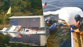 Na Orlické přehradě se potopila záchranářská loď!