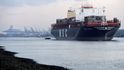 Lodě v hamburském přístavu