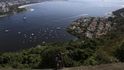 pohled na Rio de Janeiro z cesty na horu Sugarloaf