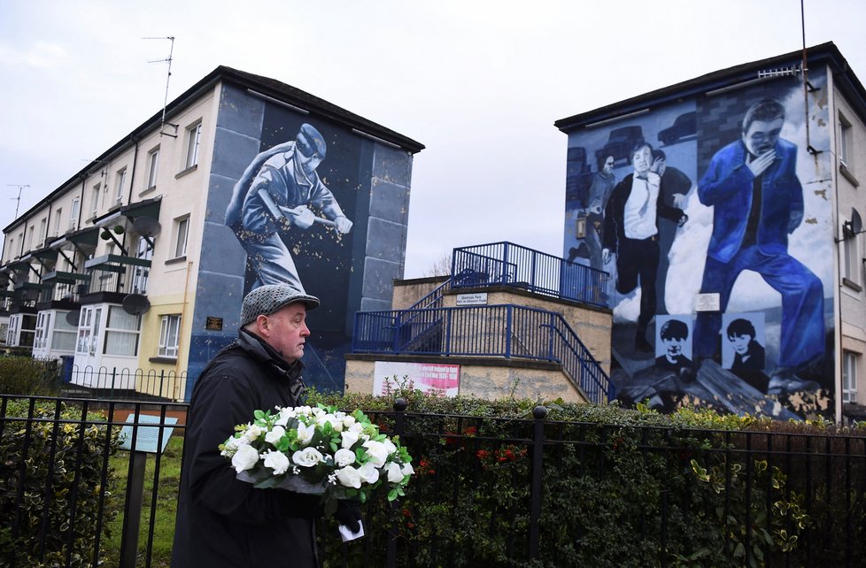 Severní Irsko: Vzpomínková akce v Londonderry den výročí 50. let od krvavé neděle z ledna 1972 (30.1.2022)
