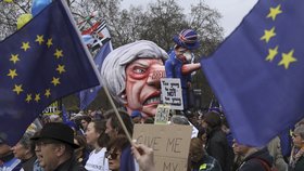 Londýnem prošel pochod za nové referendum o brexitu (23.3.2019)