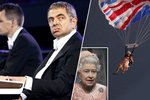 Úvodní ceremoniál olympijských her bavil: Královna přiletěla na padáku, mezi anglické filharmoniky se vloudil Mr. Bean