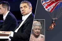 Z nebe spadla královna, diváky pobavili i Mr. Bean a české holínky