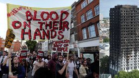 Demonstranti se vydali v Londýně na radnici, chtěli spravedlnost po tragickém požáru výškové budovy.