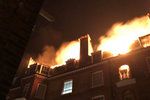 Požár viktoriánského bytového domu v Londýně