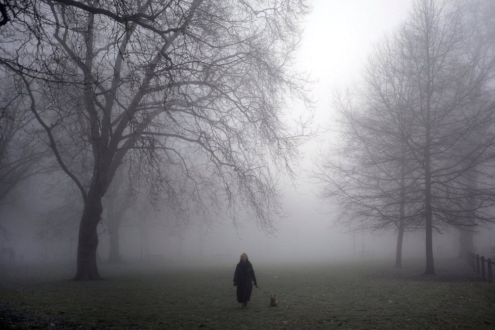 Londýn se ponořil do husté mlhy.