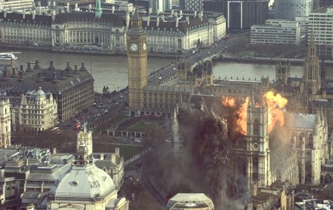 Výbuch Westminsterského paláce.