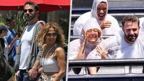 Jennifer Lopez a Ben Affleck v zábavním parku