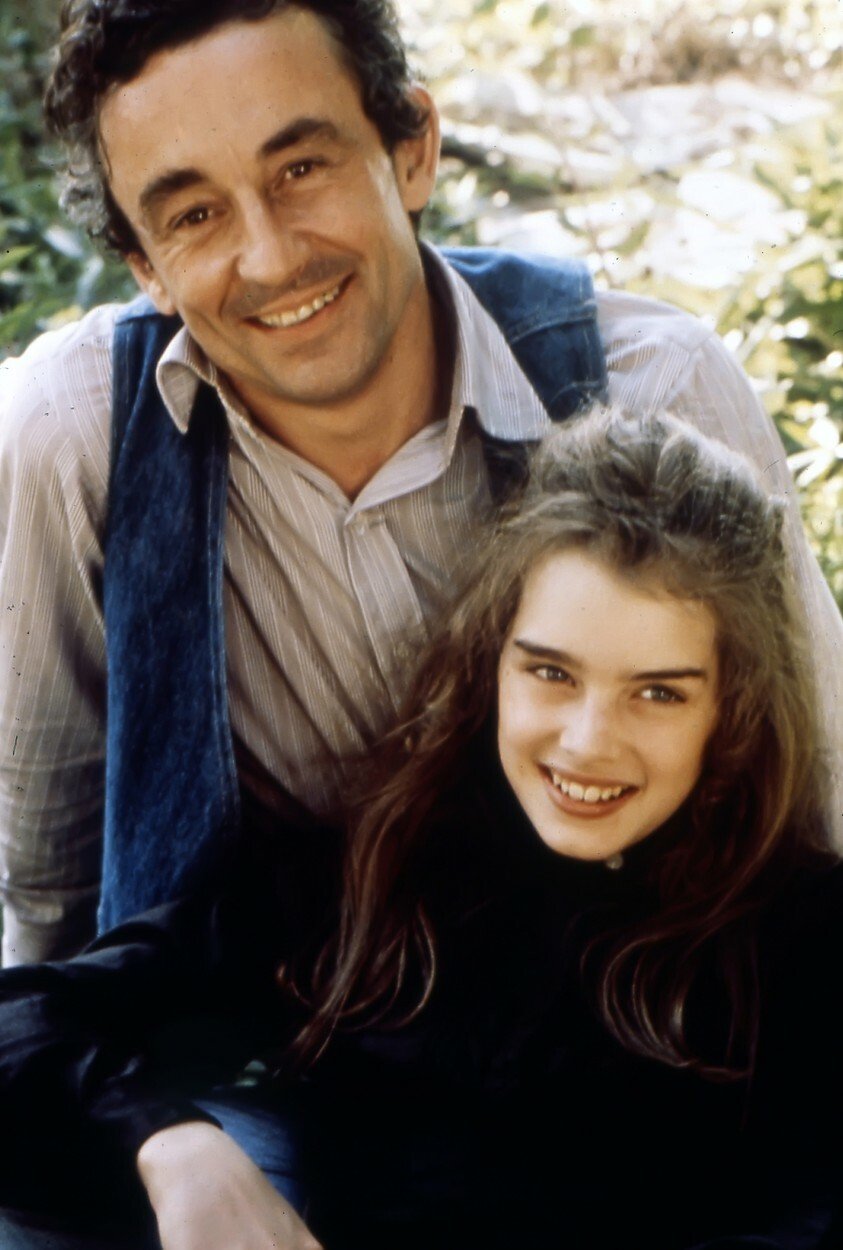 Natáčení filmu Děvčátko (Pretty Baby): režisér Louis Malle a jedenáctiletá Brooke Shields.