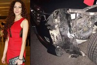 Drsný konec večírku pro Olgu Lounovou: Srazila srnku, zničila auto