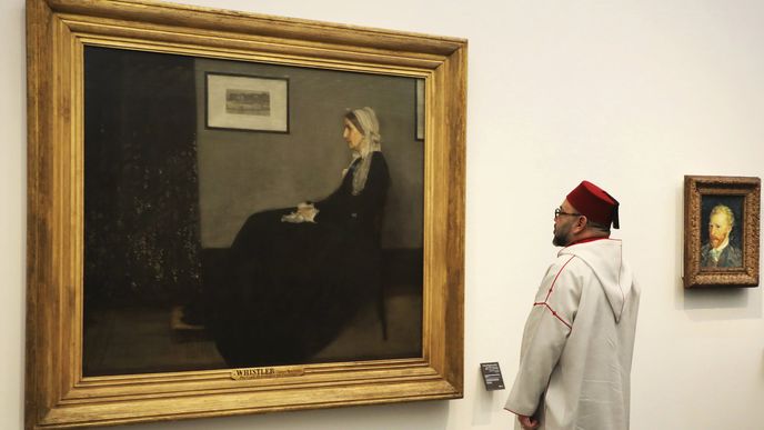 velmi slavný obraz Whistlerova matka