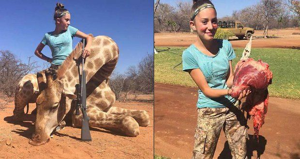 „Vyrvala“ žirafě srdce. Dětská lovkyně se chlubí trofejemi z Afriky