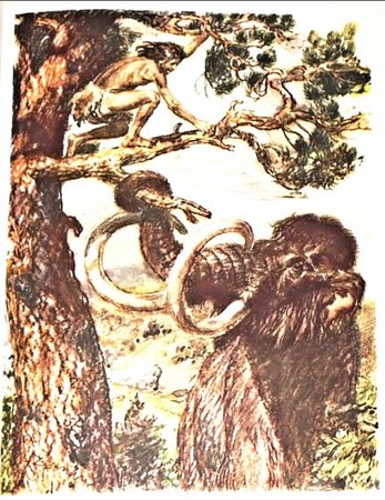 Typické ilustrace z Lovci mamutů: Kdo se na tom učil číst, jistě je jen tak nezapomene