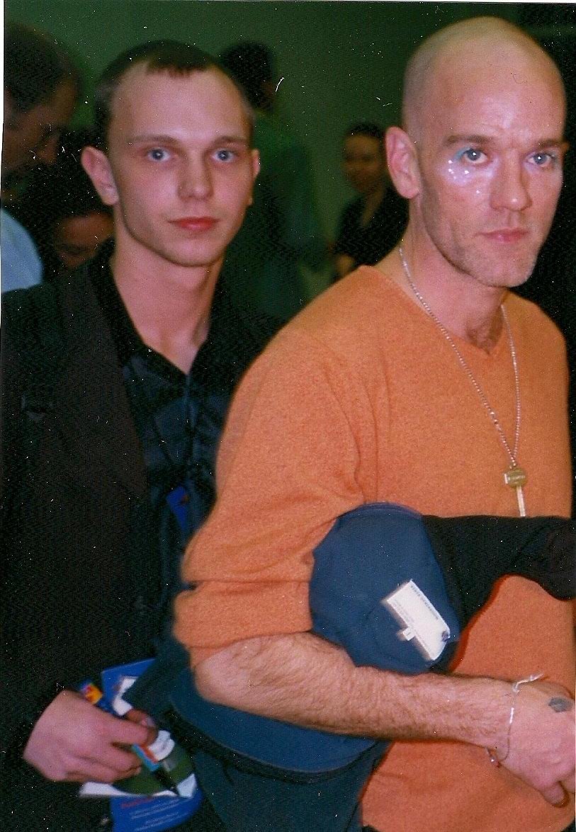 Jan Hovorka s Michaelem Stipem, frontmanem kapely R.E.M.
