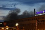 Požár tovární haly v Lovosicích
