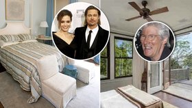 Honosné ložnice hollywoodských hvězd: Kde spí slavný pár Angelina Jolie a Brad Pitt či herec Richard Gere?