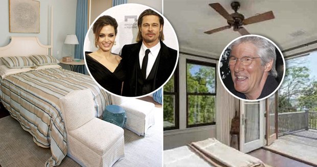Nahlédněte do ložnic hollywoodských hvězd. Kde spí slavný pár Angelina Jolie a Brad Pitt nebo Richard Gere?