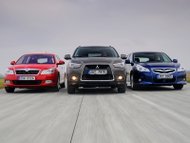 LPG: Mitsubishi ASX vs. Subaru Legacy Kombi vs. Škoda Octavia Combi